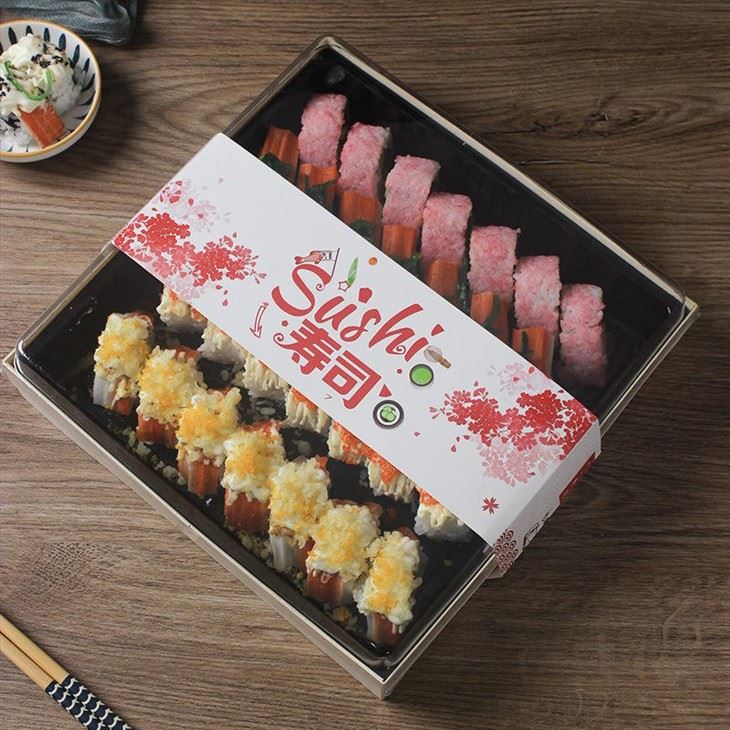 Custom Logo Biodegradable Wood Sushi Box Disposable Takeaway Bento Tray Wholesale Manufacturer best