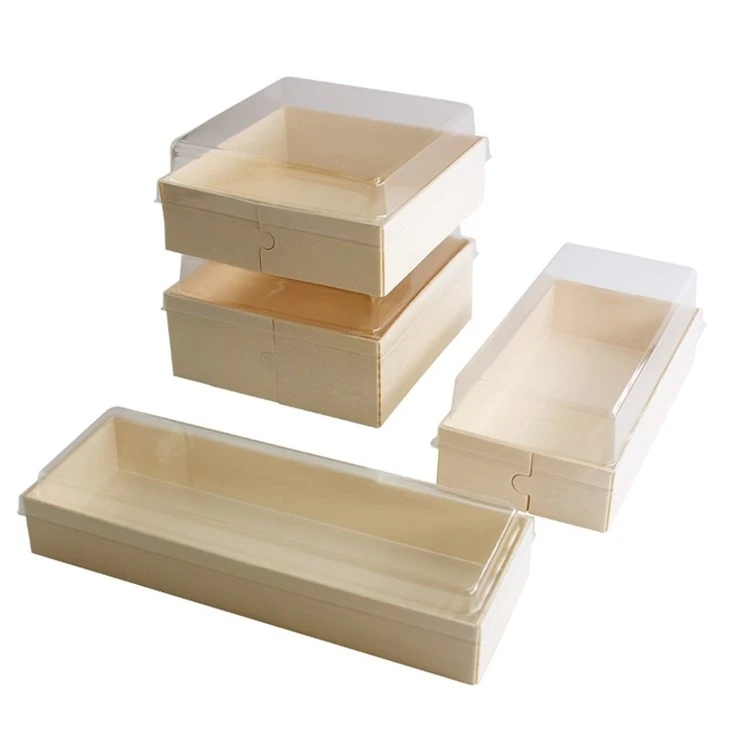 Custom Logo Biodegradable Wood Sushi Box Disposable Takeaway Bento Tray Wholesale Manufacturer factory